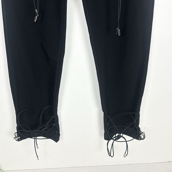 MANIERE DE VOIR dungee LACE-UP CARGO PANTS - BLACK US SIZE 8 Grunge - Picture 9 of 14